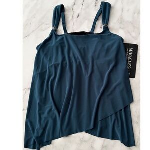 MIraclesuit Nwt Razzle Dazzle Love Green 6516626 Underwire Tankini Swim Top 8